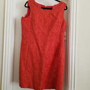 Orange Kim Rogers Brocade Dress